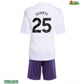 Manchester United Manuel Ugarte #25 Bortaställ Barn 2025-26 Kortärmad (+ Korta byxor)